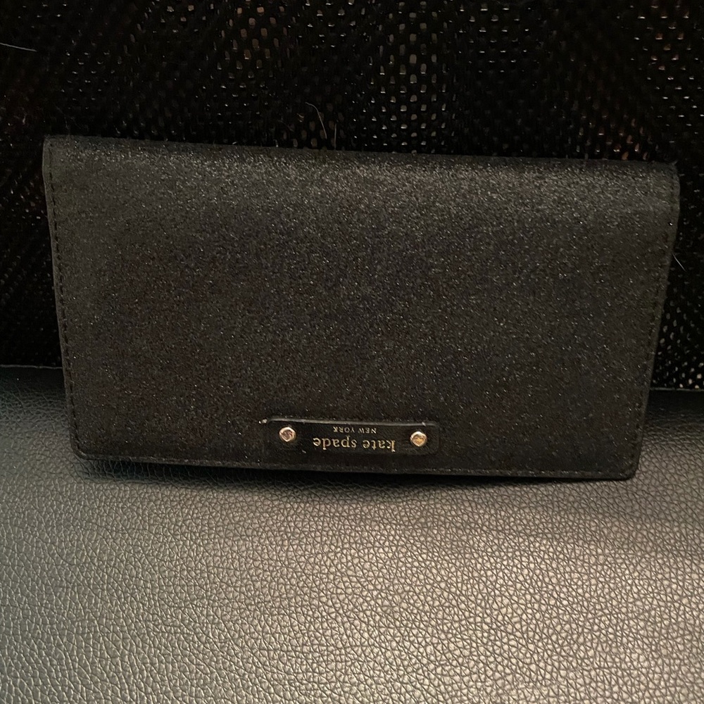 Kate Spade black slim bifold wallet